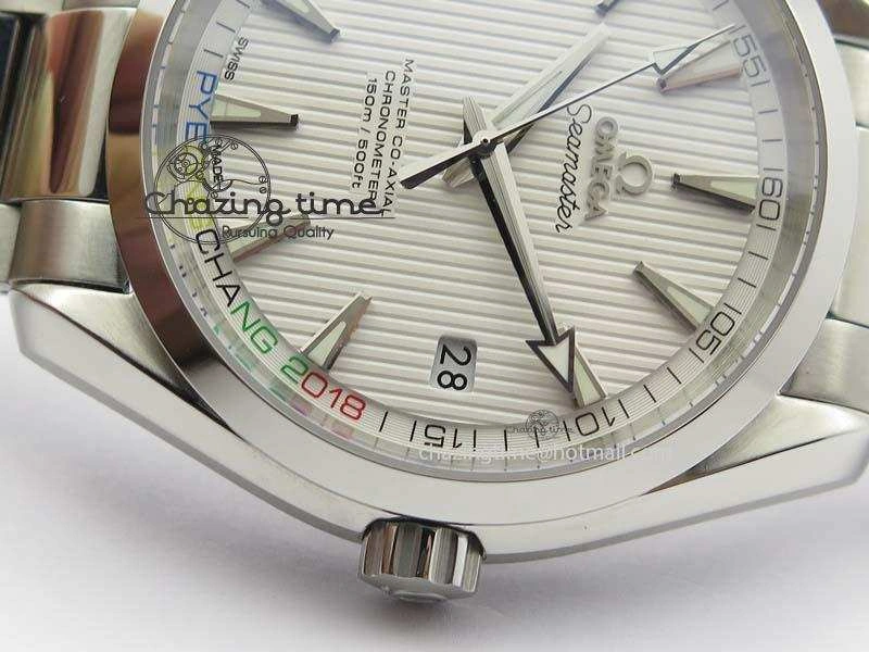 Aqua Terra ‘PyeongChang 2018’ JHF Best Edition White Dial On SS Bracelet A8500