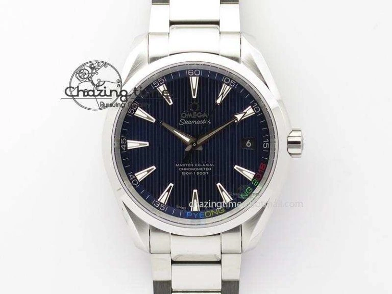 Aqua Terra ‘PyeongChang 2018’ V6F Best Edition Blue Dial On SS Bracelet A8500