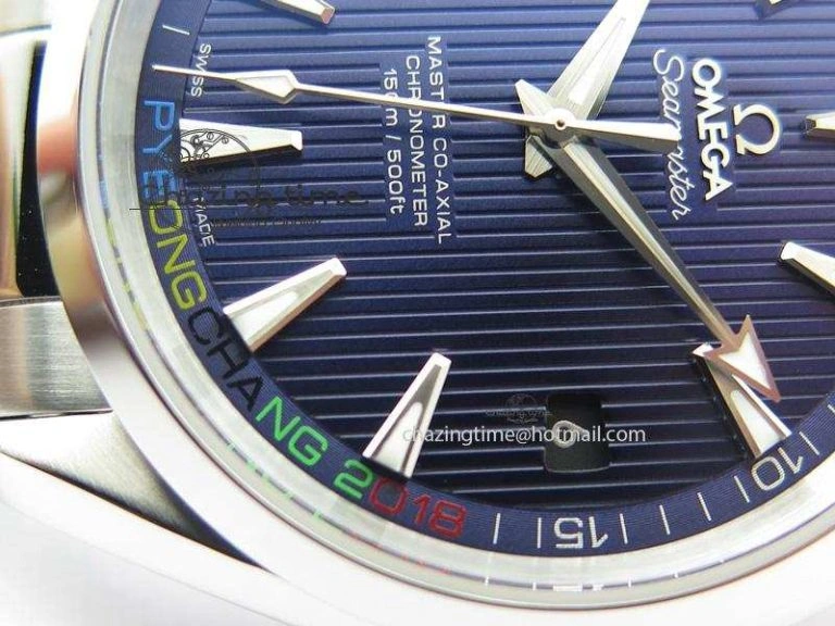 Aqua Terra ‘PyeongChang 2018’ V6F Best Edition Blue Dial On SS Bracelet A8500