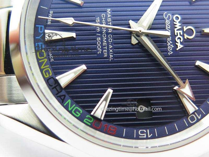 Aqua Terra ‘PyeongChang 2018’ V6F Best Edition Blue Dial On SS Bracelet A8500