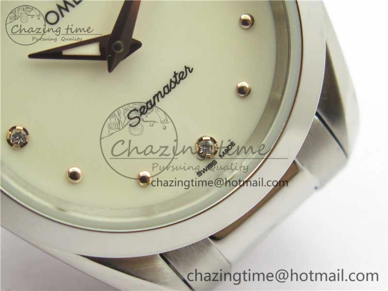 Aqua Terra Seamaster ZF 1:1 Best Edition White Dial on SS Bracelet Gen 4061