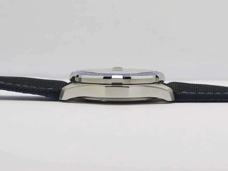 AquaRacer Calibre 5 SS Blue Ceramic Bezel V6F 1:1 Best Edition Black Dial On Black Nylon Strap A2824