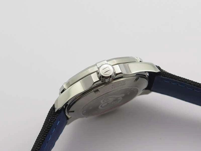 AquaRacer Calibre 5 SS Blue Ceramic Bezel V6F 1:1 Best Edition Black Dial On Black Nylon Strap A2824