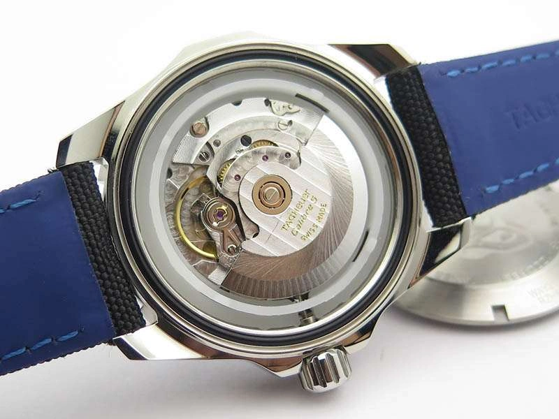 AquaRacer Calibre 5 SS Blue Ceramic Bezel V6F 1:1 Best Edition Black Dial On Black Nylon Strap A2824