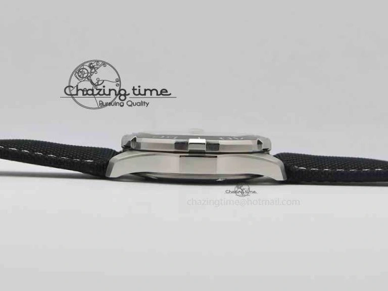 AquaRacer Calibre 5 SS V6F 1:1 Best Edition White Textured Dial On Black Nylon Strap A2824