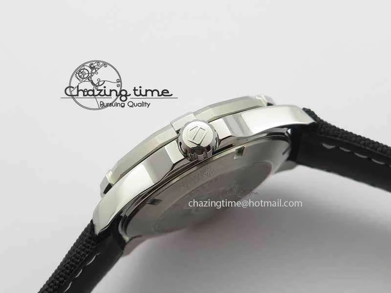 AquaRacer Calibre 5 SS V6F 1:1 Best Edition White Textured Dial On Black Nylon Strap A2824