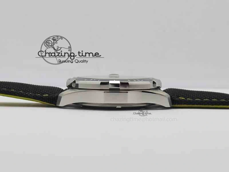 AquaRacer Calibre 5 SS V6F Best Edition Black Dial Ceramic Bezel On Nylon Strap A2824