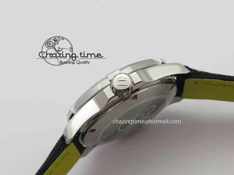AquaRacer Calibre 5 SS V6F Best Edition Black Dial Ceramic Bezel On Nylon Strap A2824
