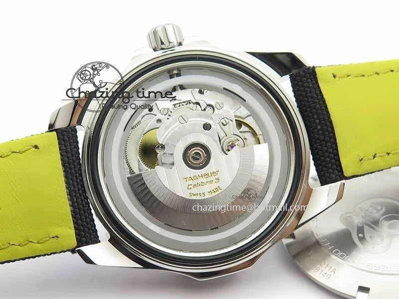 AquaRacer Calibre 5 SS V6F Best Edition Black Dial Ceramic Bezel On Nylon Strap A2824