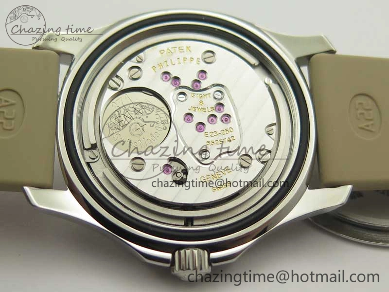 Aquanaut 5067A Beige JJF 1:1 Best Edition Beige Textured Dial on Beige Rubber Strap AE23