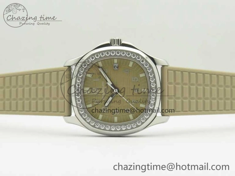 Aquanaut 5067A Beige JJF 1:1 Best Edition Beige Textured Dial on Beige Rubber Strap AE23