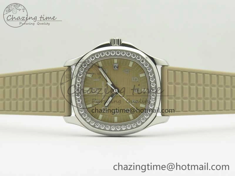 Aquanaut 5067A Beige JJF 1:1 Best Edition Beige Textured Dial on Beige Rubber Strap AE23