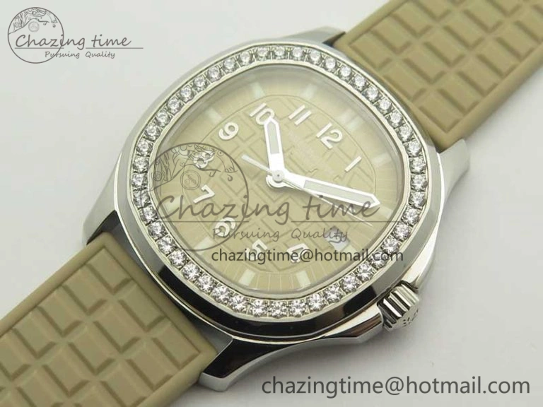 Aquanaut 5067A Beige JJF 1:1 Best Edition Beige Textured Dial on Beige Rubber Strap AE23