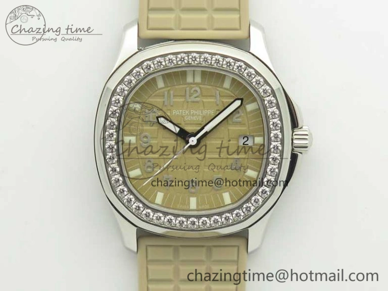 Aquanaut 5067A Beige JJF 1:1 Best Edition Beige Textured Dial on Beige Rubber Strap AE23