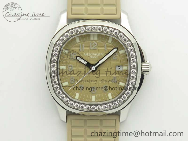 Aquanaut 5067A Beige JJF 1:1 Best Edition Beige Textured Dial on Beige Rubber Strap AE23
