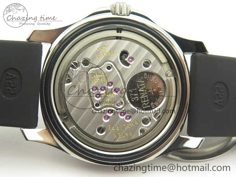 Aquanaut 5067A Black JJF 1:1 Best Edition Black Textured Dial on Black Rubber Strap AE23