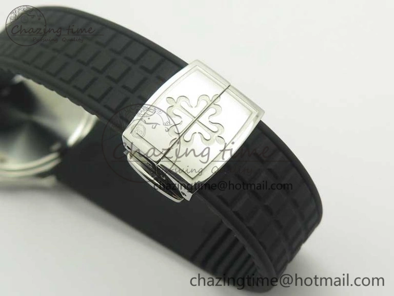 Aquanaut 5067A Black JJF 1:1 Best Edition Black Textured Dial on Black Rubber Strap AE23