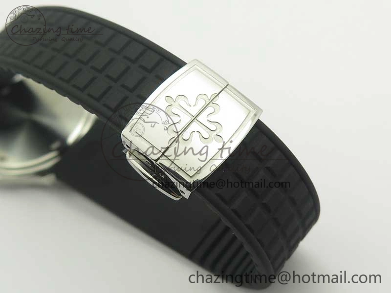 Aquanaut 5067A Black JJF 1:1 Best Edition Black Textured Dial on Black Rubber Strap AE23