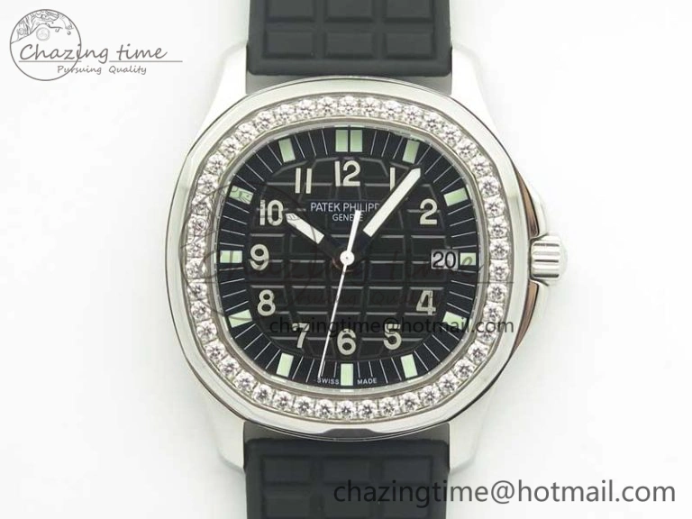Aquanaut 5067A Black JJF 1:1 Best Edition Black Textured Dial on Black Rubber Strap AE23