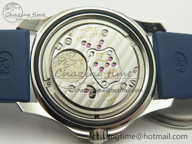 Aquanaut 5067A Blue JJF 1:1 Best Edition Blue Textured Dial on Blue Rubber Strap AE23