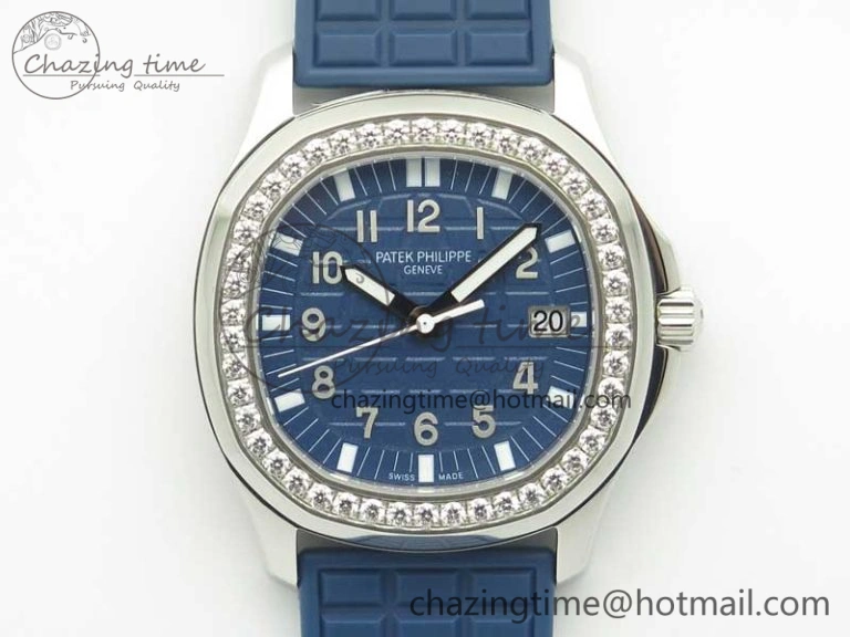 Aquanaut 5067A Blue JJF 1:1 Best Edition Blue Textured Dial on Blue Rubber Strap AE23
