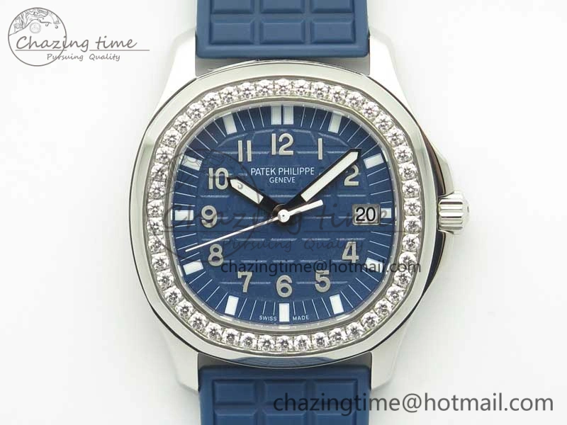 Aquanaut 5067A Blue JJF 1:1 Best Edition Blue Textured Dial on Blue Rubber Strap AE23
