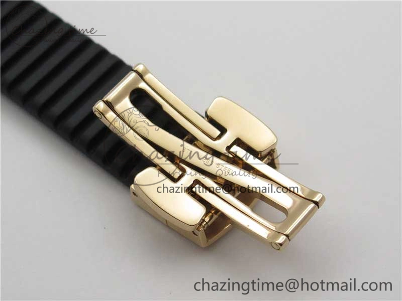 Aquanaut 5067A RG PPF 1:1 Best Edition Black Textured Dial on Black Rubber Strap AE23 (Free Box)