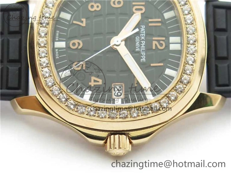 Aquanaut 5067A RG PPF 1:1 Best Edition Black Textured Dial on Black Rubber Strap AE23 (Free Box)