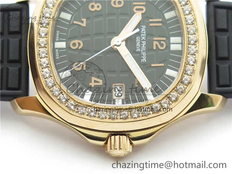 Aquanaut 5067A RG PPF 1:1 Best Edition Black Textured Dial on Black Rubber Strap AE23 (Free Box)