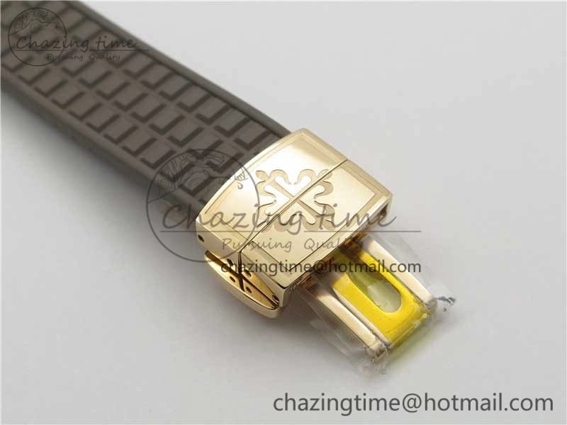 Aquanaut 5067A RG PPF 1:1 Best Edition Brown Textured Dial on Brown Rubber Strap AE23 (Free Box)
