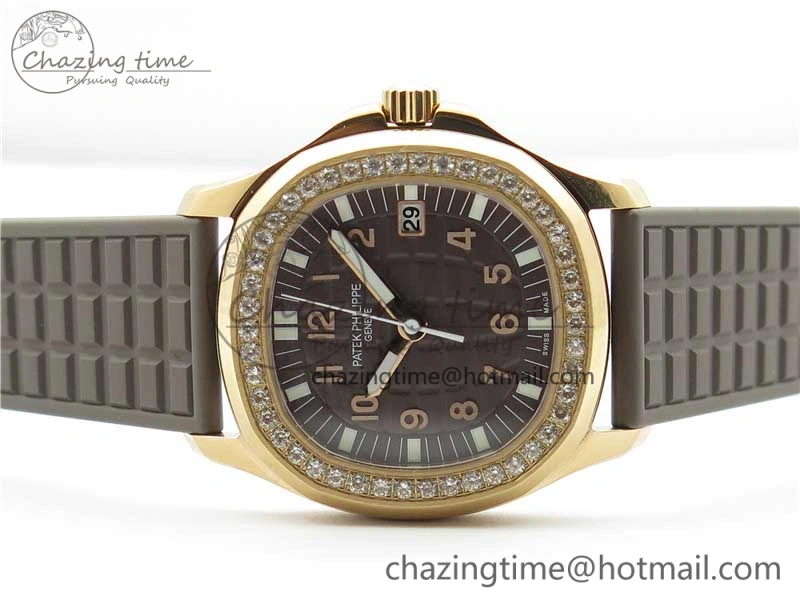 Aquanaut 5067A RG PPF 1:1 Best Edition Brown Textured Dial on Brown Rubber Strap AE23 (Free Box)
