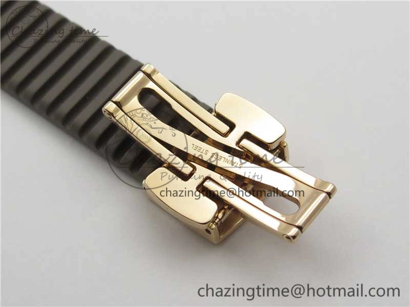 Aquanaut 5067A RG PPF 1:1 Best Edition Brown Textured Dial on Brown Rubber Strap AE23 (Free Box)