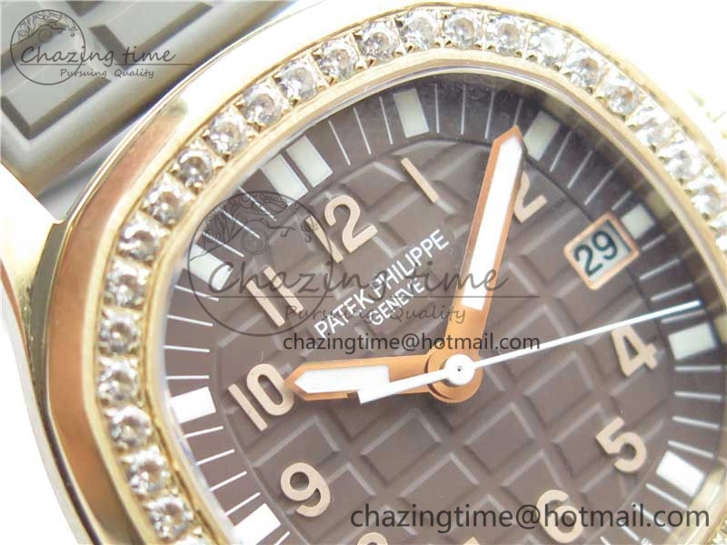 Aquanaut 5067A RG PPF 1:1 Best Edition Brown Textured Dial on Brown Rubber Strap AE23 (Free Box)