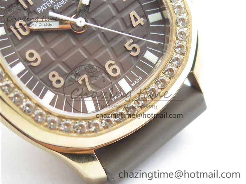Aquanaut 5067A RG PPF 1:1 Best Edition Brown Textured Dial on Brown Rubber Strap AE23 (Free Box)
