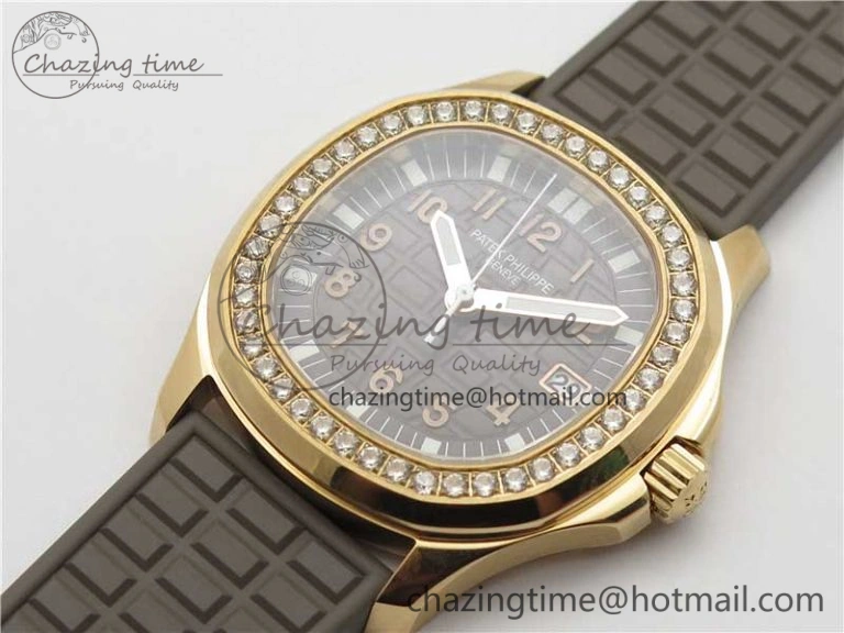 Aquanaut 5067A RG PPF 1:1 Best Edition Brown Textured Dial on Brown Rubber Strap AE23 (Free Box)