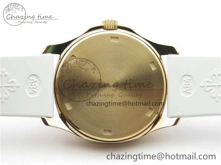Aquanaut 5067A RG PPF 1:1 Best Edition White Textured Dial on White Rubber Strap AE23 (Free Box)