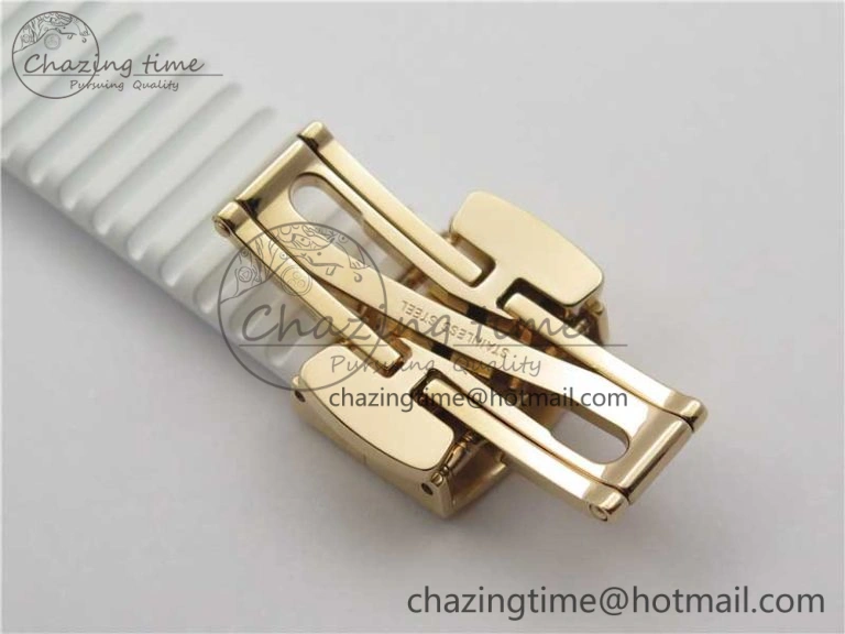 Aquanaut 5067A RG PPF 1:1 Best Edition White Textured Dial on White Rubber Strap AE23 (Free Box)