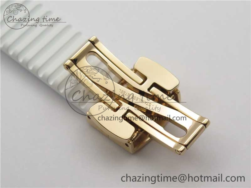 Aquanaut 5067A RG PPF 1:1 Best Edition White Textured Dial on White Rubber Strap AE23 (Free Box)