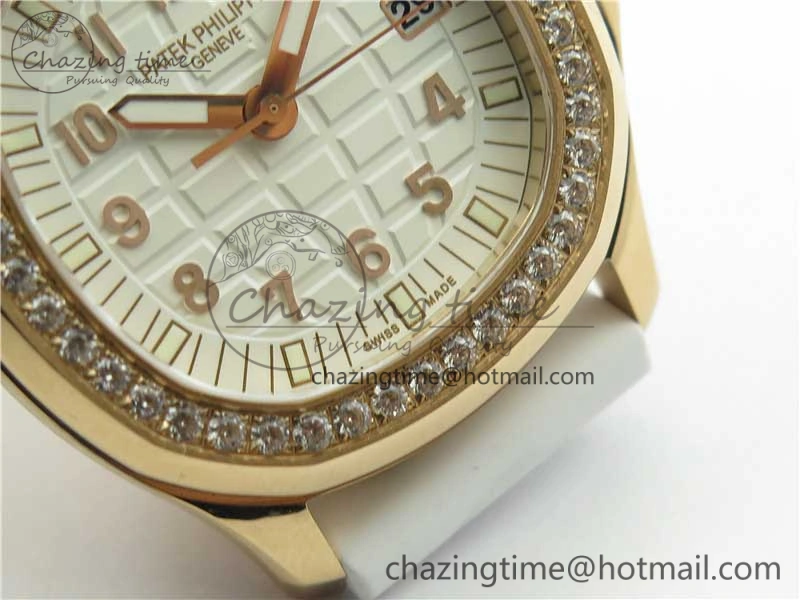 Aquanaut 5067A RG PPF 1:1 Best Edition White Textured Dial on White Rubber Strap AE23 (Free Box)