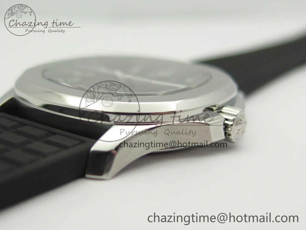 Aquanaut 5067A SS Bezel JJF 1:1 Best Edition Black Textured Dial on Black Rubber Strap AE23