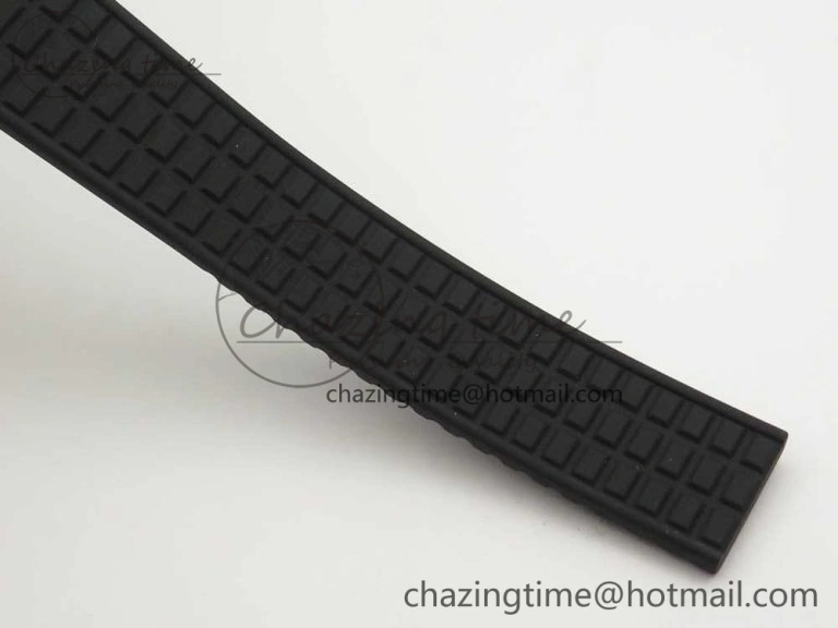 Aquanaut 5067A SS Bezel JJF 1:1 Best Edition Black Textured Dial on Black Rubber Strap AE23