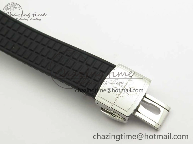 Aquanaut 5067A SS Bezel JJF 1:1 Best Edition Black Textured Dial on Black Rubber Strap AE23