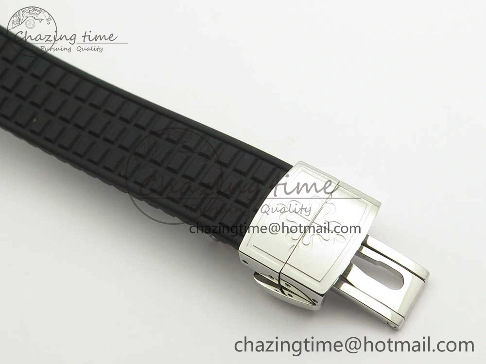 Aquanaut 5067A SS Bezel JJF 1:1 Best Edition Black Textured Dial on Black Rubber Strap AE23