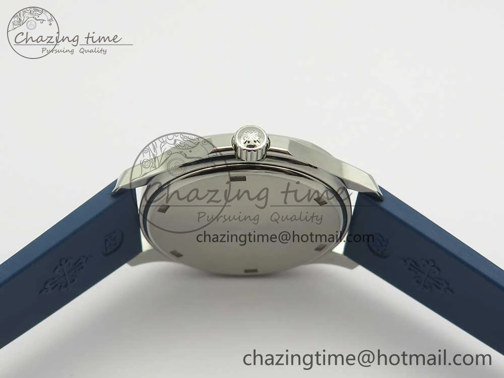 Aquanaut 5067A SS Bezel JJF 1:1 Best Edition Blue Textured Dial on Blue Rubber Strap AE23