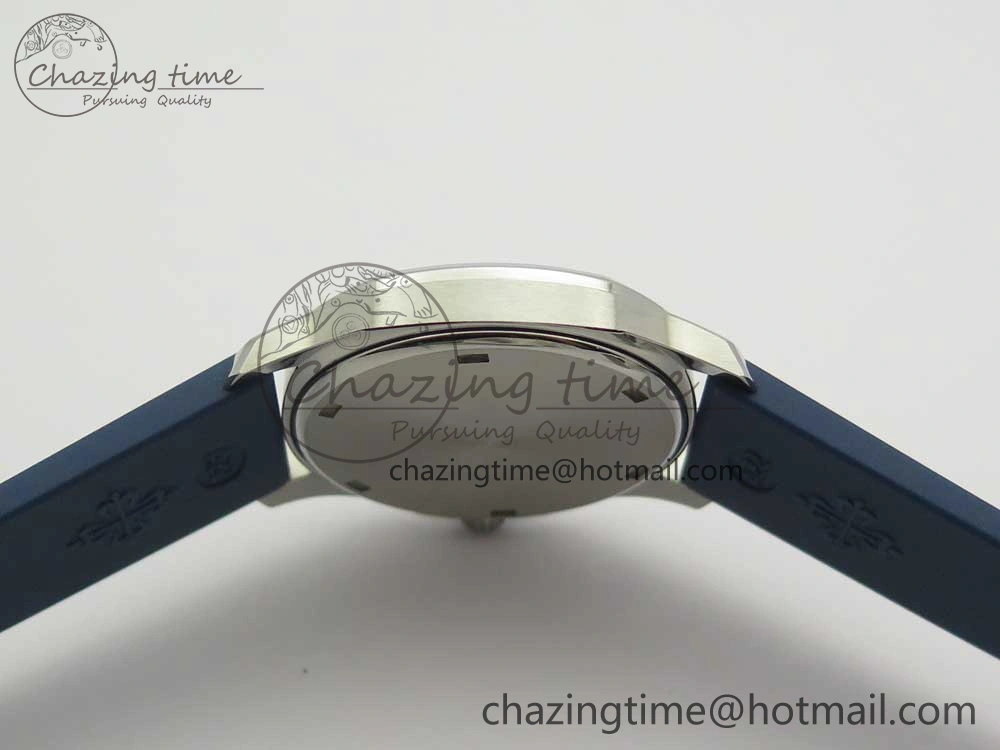 Aquanaut 5067A SS Bezel JJF 1:1 Best Edition Blue Textured Dial on Blue Rubber Strap AE23