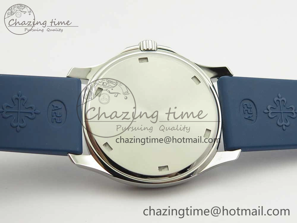 Aquanaut 5067A SS Bezel JJF 1:1 Best Edition Blue Textured Dial on Blue Rubber Strap AE23