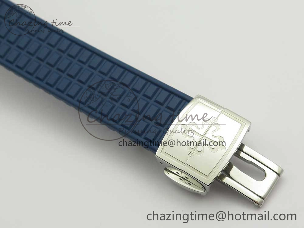 Aquanaut 5067A SS Bezel JJF 1:1 Best Edition Blue Textured Dial on Blue Rubber Strap AE23