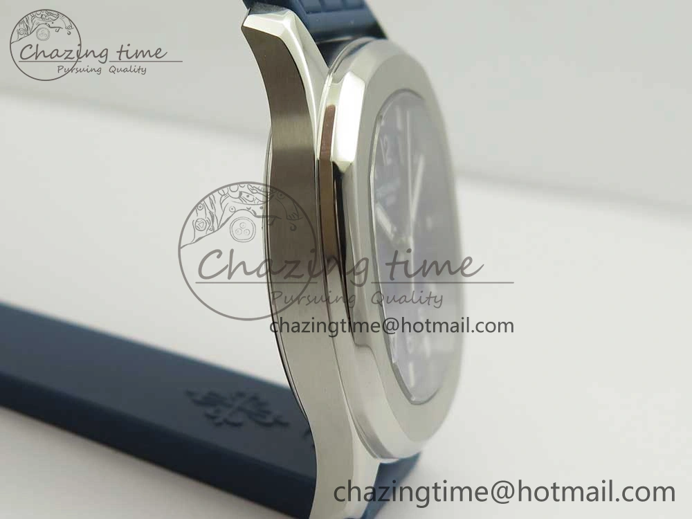 Aquanaut 5067A SS Bezel JJF 1:1 Best Edition Blue Textured Dial on Blue Rubber Strap AE23