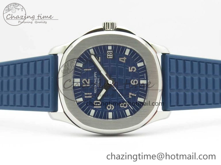 Aquanaut 5067A SS Bezel JJF 1:1 Best Edition Blue Textured Dial on Blue Rubber Strap AE23