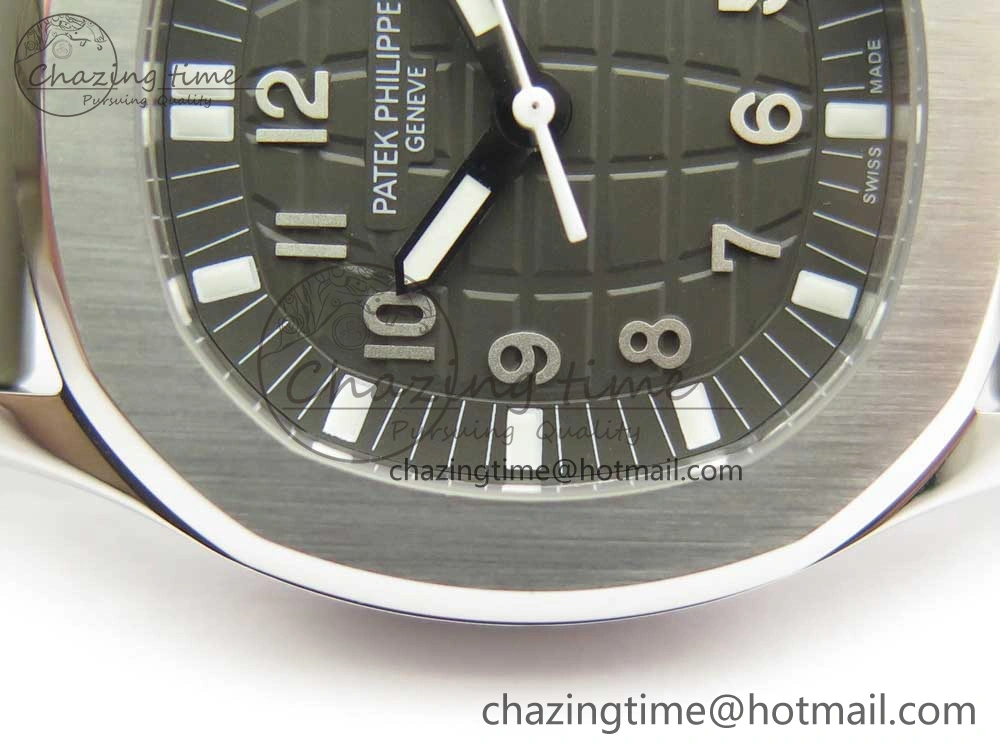 Aquanaut 5067A SS Bezel JJF 1:1 Best Edition Gray Textured Dial on Gray Rubber Strap AE23